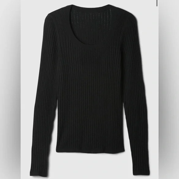 🆕 RESERVED EB GAP Women’s CashSoft Ribbed Scoopneck Lightweight Sweater XL - Picture 5 of 16